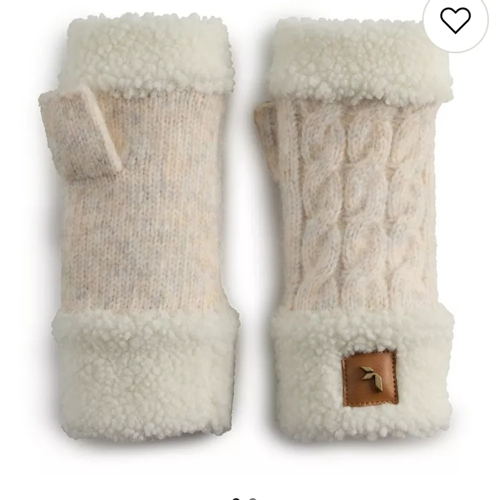Koolaburra by UGG Women’s Cable Fingerless Gloves Nimbus One Size New